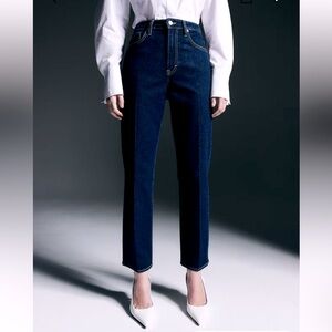 H&M Women's Straight Leg Jeans - Dark Blue